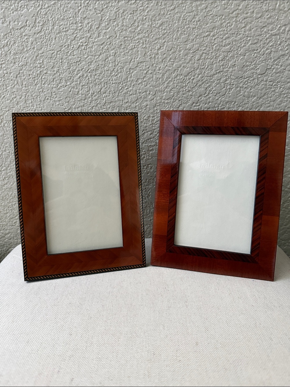 2-Pack Natalini 4”x6” Made in Italy Desk Frames,High Quality Wood Veneers/Velvet